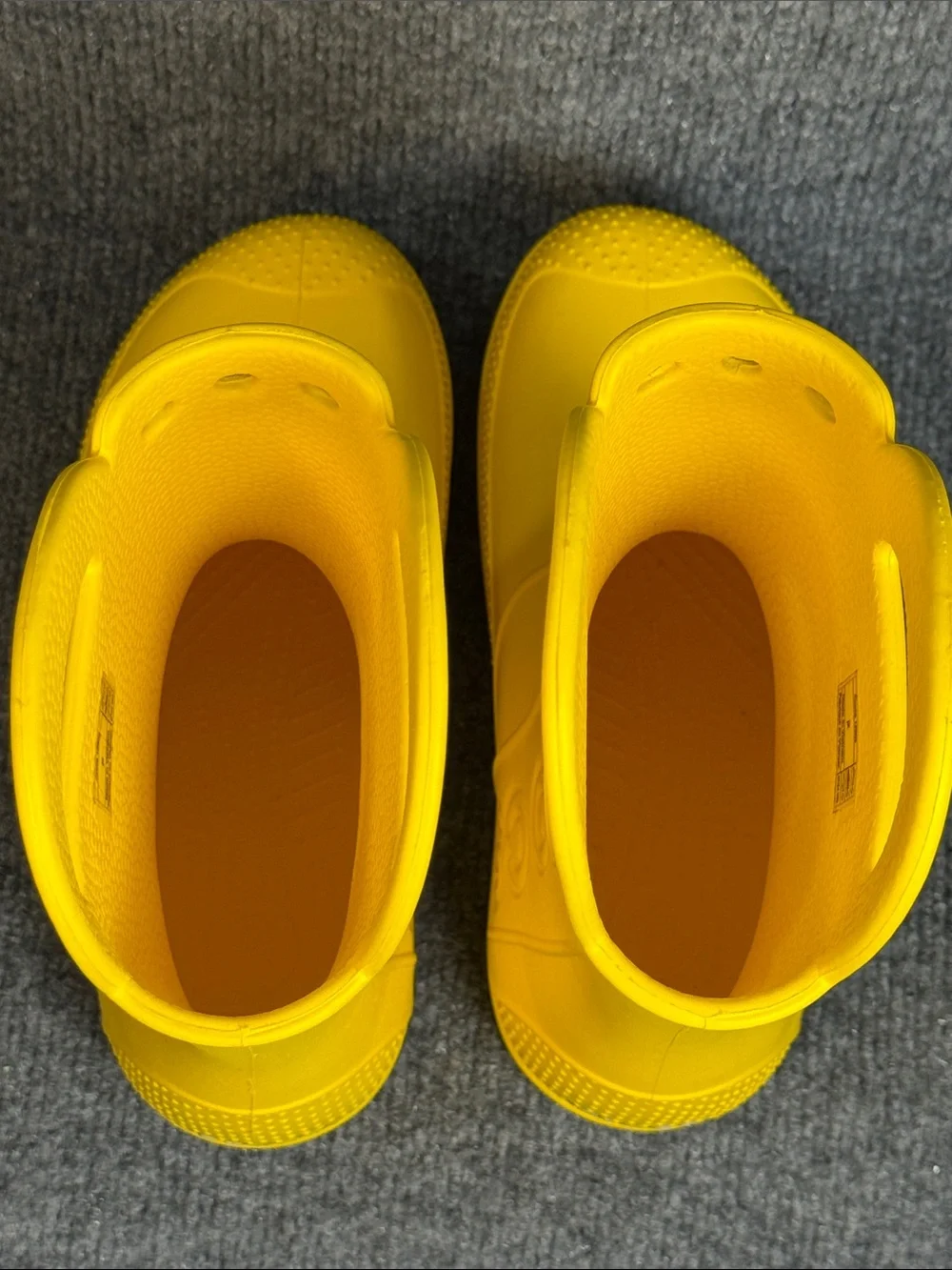 CROCS Kids' Handle It Bright Yellow Waterproof Pull-On Rain Boots